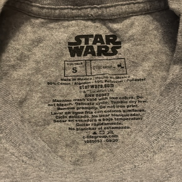 Star Wars | Grogu | Gray Long Sleeve Shirt | Size S | “The Moods of Cuteness” - Picture 2 of 3
